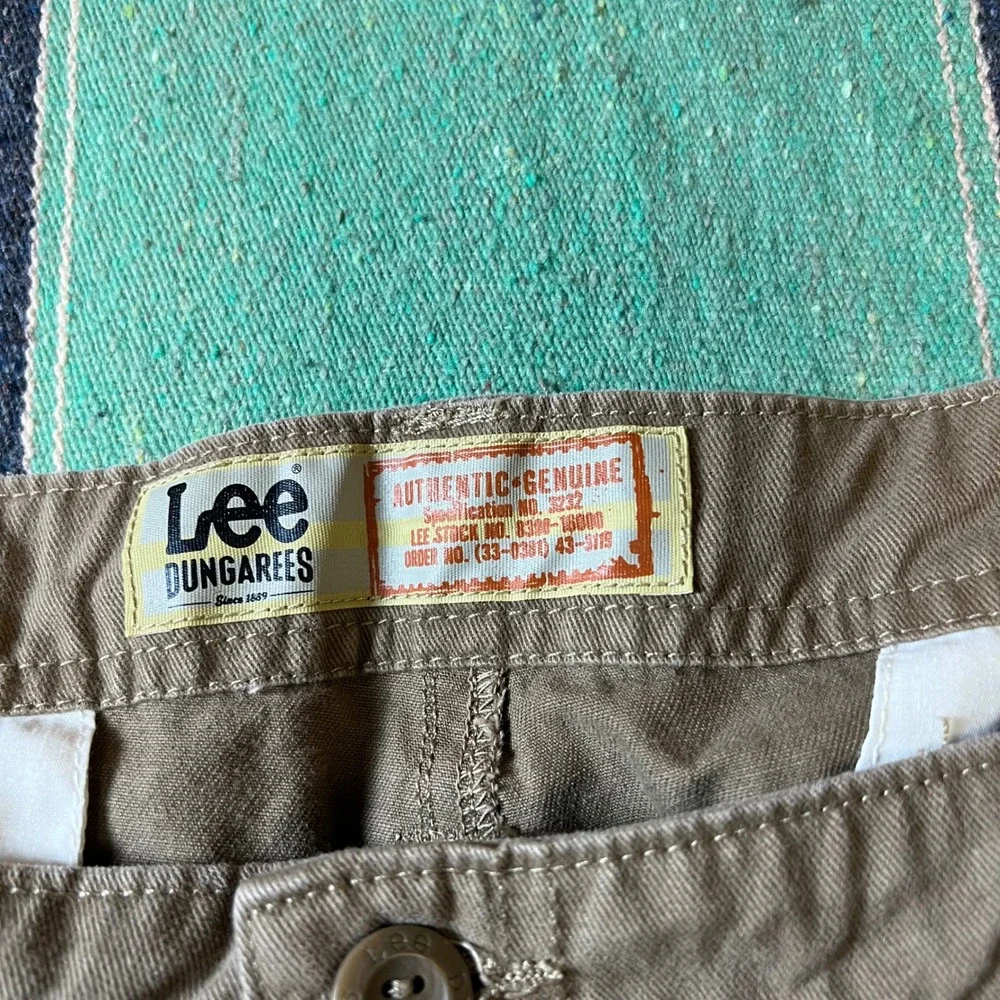 Lee Cargo Shorts Mens 40 Khaki Tan Dungarees Cotton Utility Workwear Hiking